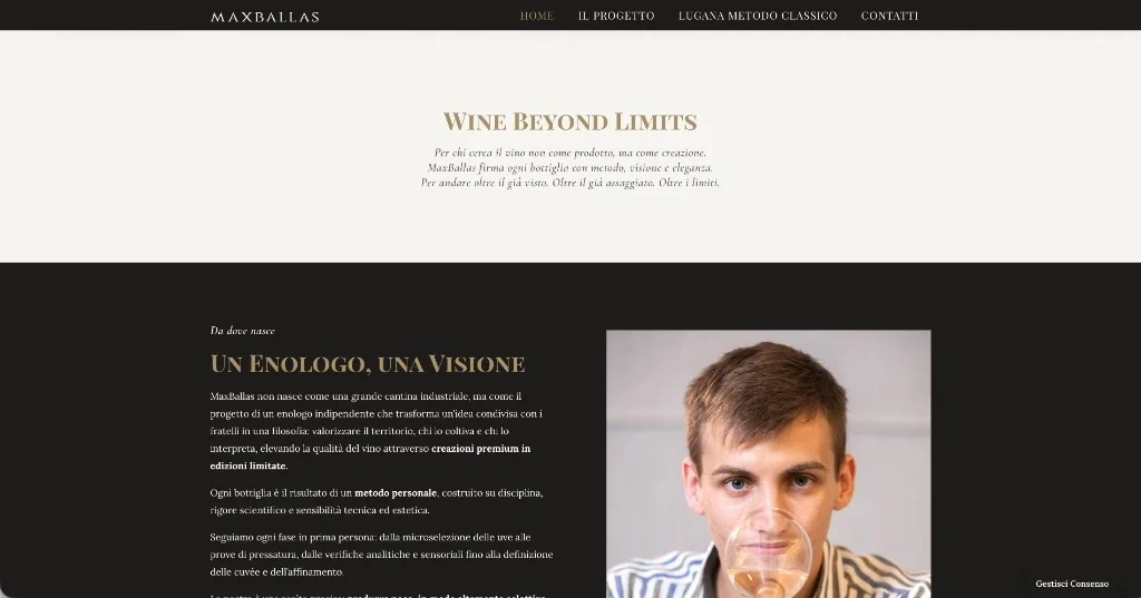 Presentazione del progetto vinicolo MaxBallas e ritratto dell’enologo