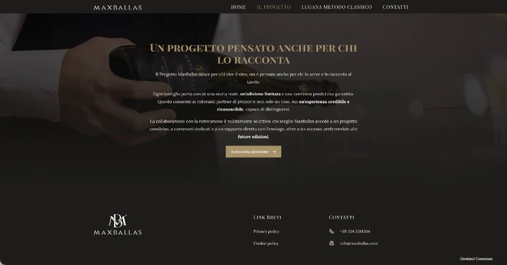 Chiusura della pagina progetto con invito a entrare nella selezione