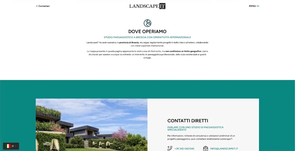 Sezione Dove operiamo e contatti dello studio a Brescia